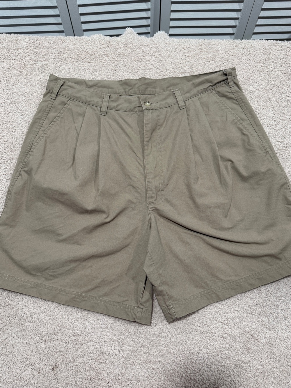 Woolrich John Rich & Bros Men’s Pleated Khaki Shorts 36 | 100% Cotton